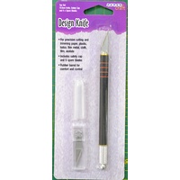 Design Knife, 15.5cm Knife, Safety Cap &amp; 5 Blades, Craft Knife, Hobby Knife