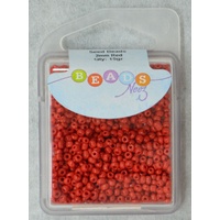 Beads Neez Seed Beads, 2mm RED 15g, Re-Usable Storage Box.