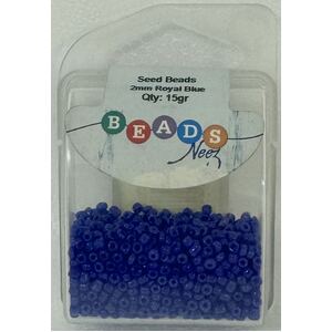 Beads Neez Seed Beads 2mm 15g Royal Blue
