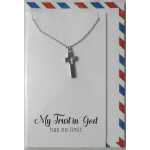 Heartfelt Jewellery, My Trust In God, Pewter Charm On Stainless Steel Chain
