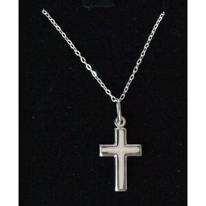 Sterling Silver Chain and Matt Cross, Gift Boxed