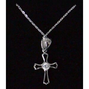 Sterling Silver Chain and Open Cross, Gift Boxed