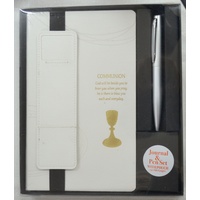 COMMUNION Journal and Pen Gift Set, 130mm w x 210mm h x 8mm thick (approx.)