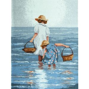 DMC, BY THE SEASHORE Counted Cross Stitch Kit, 22 x 29cm, 16ct Aida, JV003