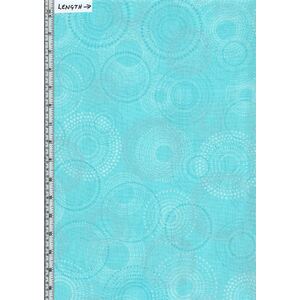 Shimmer &amp; Shine, Shimmery Spirals Turquoise, 110cm Wide Cotton Fabric 0102/1182