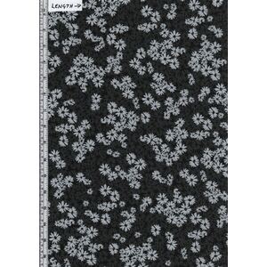 Shimmer &amp; Shine, Shimmery Shadow Flower Black Silver, 110cm Wide Cotton Fabric 0102/1211