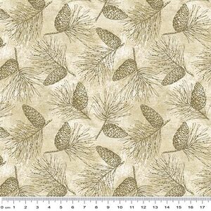 Soaring Heights Pine Cones Light, 112cm Wide Cotton Fabric 0110-9007