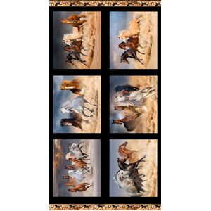 Brumbies 6 Block PANEL 100% Cotton Fabric, 112cm x 60cm Per Panel