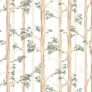 Australian Birds Of The Bush Gum Forest WHITE, 112cm Wide Cotton Fabric 0158O
