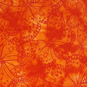 Butterflies (0216) Orange, 112cm Wide Cotton Quilting Fabric
