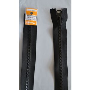 Vizzy Zip Chunky Reversible 70cm (27.5") Colour #02 BLACK, A Quality Brand Name Zipper.