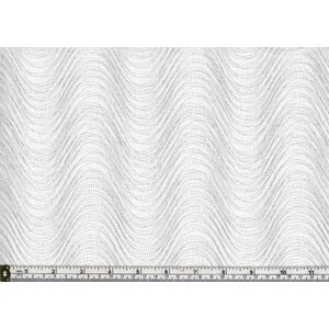 Cotton Fabric Style 8098 #109 Metallic Silver on White 110cm Wide Per 50cm