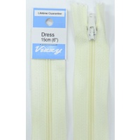 Vizzy Dress Zip, 15cm Colour 05 CREAM