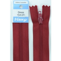 Vizzy Dress Zip, 15cm Colour 33 WINE