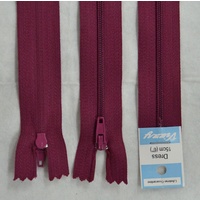 Vizzy Dress Zip, 15cm Colour 34 BURGUNDY