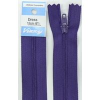 Vizzy Dress Zip, 15cm Colour 38 DEEP PURPLE