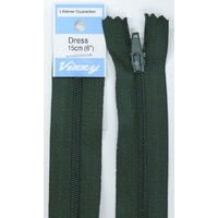 Vizzy Dress Zip, 15cm Colour 46 HUNTER GREEN