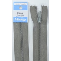 Vizzy Dress Zip, 15cm Colour 61 PEARL GREY