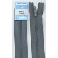 Vizzy Dress Zip, 15cm Colour 62 GREY