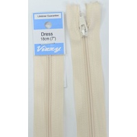 Vizzy Dress Zip, 18cm Colour 03 LINEN, A Quality Brand Name Zipper