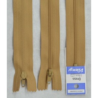 Vizzy Dress Zip, 18cm Colour 08 FAWN, A Quality Brand Name Zipper