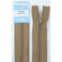 Vizzy Dress Zip, 18cm Colour 10 CAMEL, A Quality Brand Name Zipper