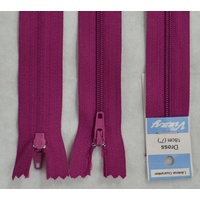 Vizzy Dress Zip, 18cm Colour 123 GARDEN ROSE, A Quality Brand Name Zipper