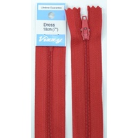 Vizzy Dress Zip, 18cm Colour 32 DARK RED