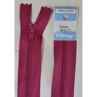 Vizzy Dress Zip, 18cm Colour 35 CRANBERRY
