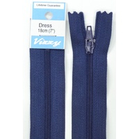Vizzy Dress Zip, 18cm Colour 58 NAVY
