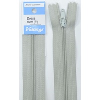 Vizzy Dress Zip, 18cm Colour 60 SILVER GREY