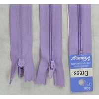 Vizzy Dress Zip, 18cm Colour 96 LAVENDAR