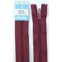 Vizzy Dress Zip, 20cm Colour 108 BURGUNDY