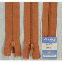 Vizzy Dress Zip, 20cm Colour 16 TERRA COTTA