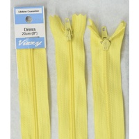 Vizzy Dress Zip, 20cm Colour 21 MAIZE