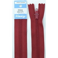 Vizzy Dress Zip, 20cm Colour 33 WINE