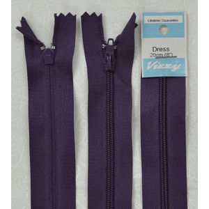 Vizzy Dress Zip, 20cm Colour 37 BLUEBERRY