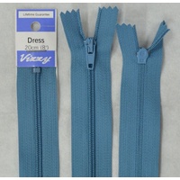 Vizzy Dress Zip, 20cm Colour 53 DUSTY BLUE