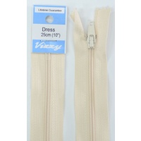 Vizzy Dress Zip, 25cm Colour 03 LINEN, A Quality Brand Name Zipper