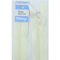 Vizzy Dress Zip, 25cm Colour 05 CREAM