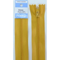 Vizzy Dress Zip, 25cm Colour 113 OLD GOLD