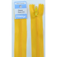 Vizzy Dress Zip, 25cm Colour 19 WA GOLD, A Quality Brand Name Zipper