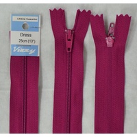 Vizzy Dress Zip, 25cm Colour 35 CRANBERRY