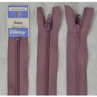 Vizzy Dress Zip, 25cm Colour 92 GRAPE