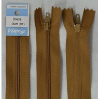 Vizzy Dress Zip, 25cm Colour 95 KHAKI