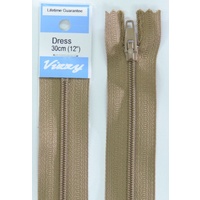 Vizzy Dress Zip, 30cm Colour 10 CAMEL, A Quality Brand Name Zipper