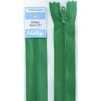 Vizzy Dress Zip, 30cm Colour 110 EMERALD, A Quality Brand Name Zipper