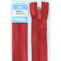 Vizzy Dress Zip, 30cm Colour 32 DARK RED