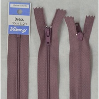Vizzy Dress Zip, 30cm Colour 92 GRAPE