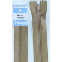 Vizzy Dress Zip, 35cm Colour 10 CAMEL